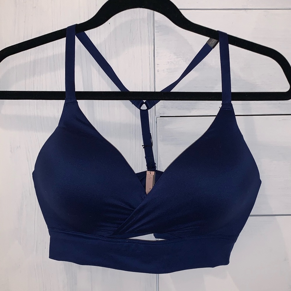 Navy blue uplift no wire bra NWT